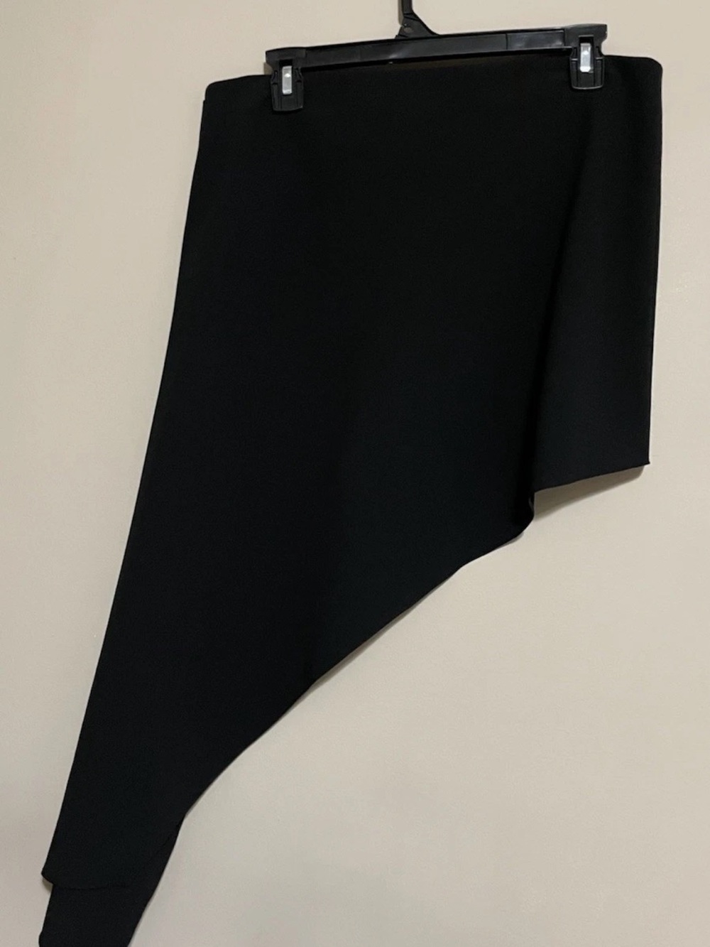 ZARA NWT Asymmetrical Black Mini Midi Skirt Side Button Avant-Garde Size L - Picture 4 of 11